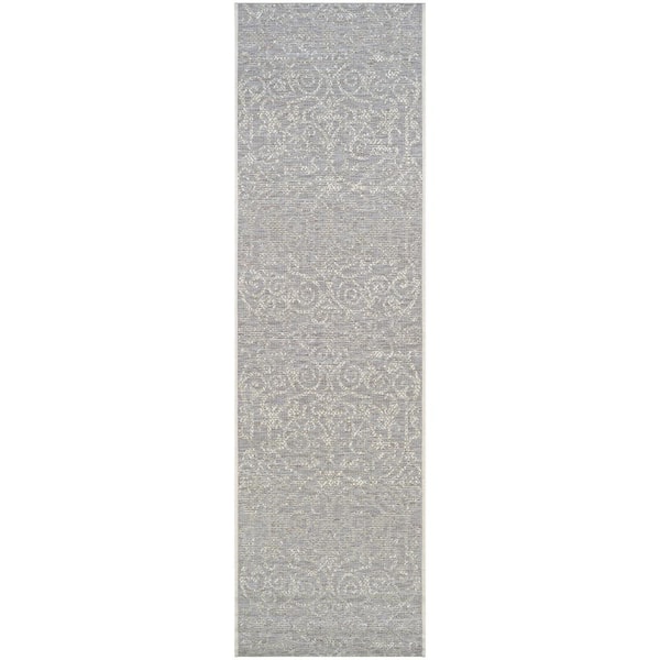 Monaco Summer Quay Cocoa Natural 2 ft. x 8 ft. Indoor/Outdoor Runner Rug