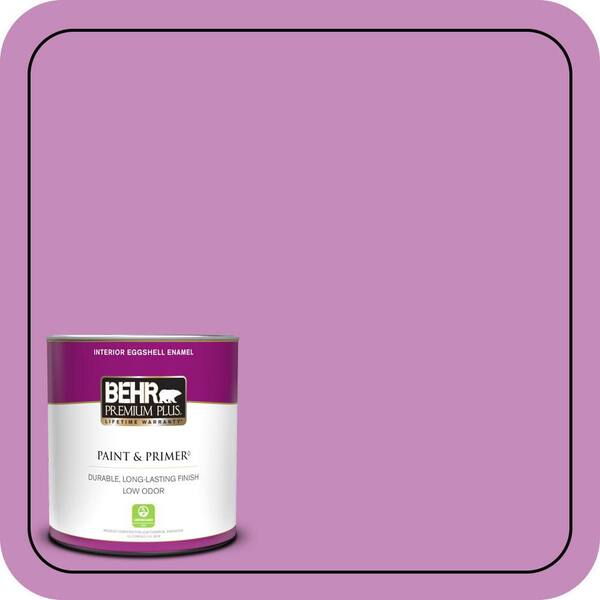 BEHR PREMIUM PLUS 1 qt. #P110-4 Rock Star Pink Eggshell Enamel Low Odor Interior Paint & Primer