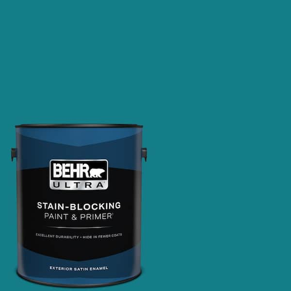 BEHR ULTRA 1 gal. #PPU13-01 Caribe Satin Enamel Exterior Paint & Primer