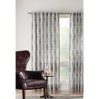 Floral Cottage 50 in. W x 108 in. L Light Filtering Window Panel in Indigo