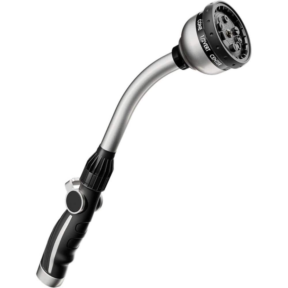 Fifteen Inch Heavy Duty Metal Garden Watering Wand with Ten Spray Patterns and Thumb Control Silver price history on PriceWatchPro