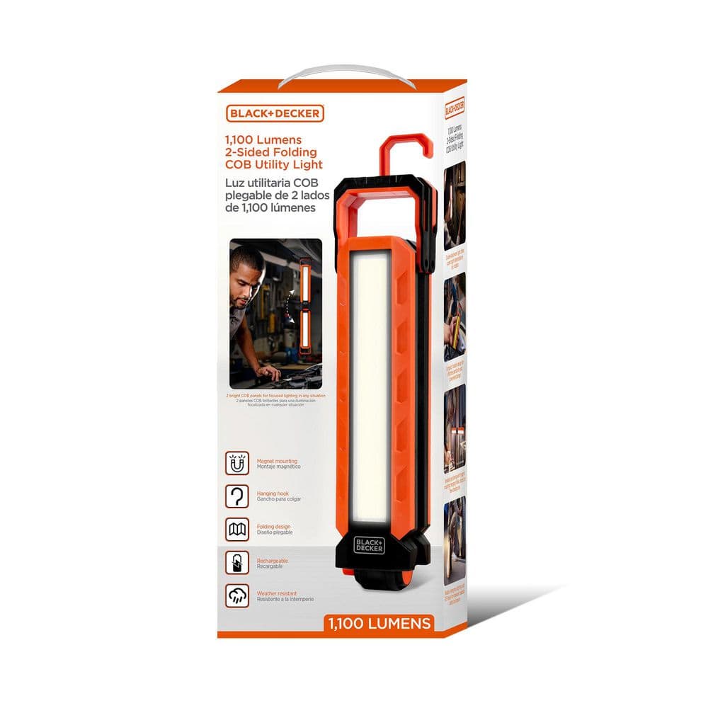 1,100 Lumen Rechargeable 2-Sided Folding Utility Light-Magnetic Mount, Hanging Hook price history on PriceWatchPro
