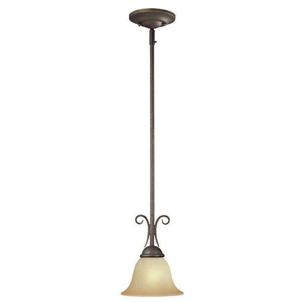 Westinghouse 1-Light Ebony Bronze Interior Mini Pendant with Aged ...