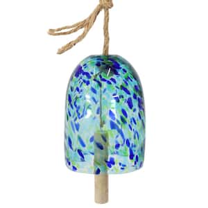 Sunnydaze Natural Melody Glass Wind Chime - Turquoise