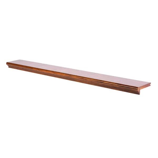 Stairtek 0.75 in. x 5.25 in. x 48 in. Prefinished Natural Brazillian Cherry Wood Retread Stair Nosing