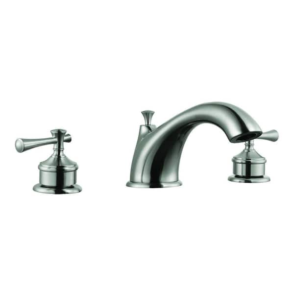 Design House Ironwood 2-Handle Surface-Mount Roman Tub Faucet in Satin Nickel