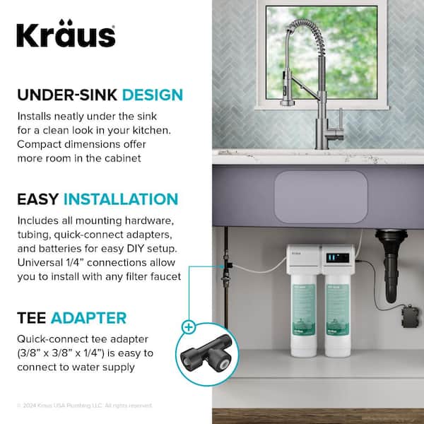 KRAUS Purita 2-Stage Under-Sink Filtration System with