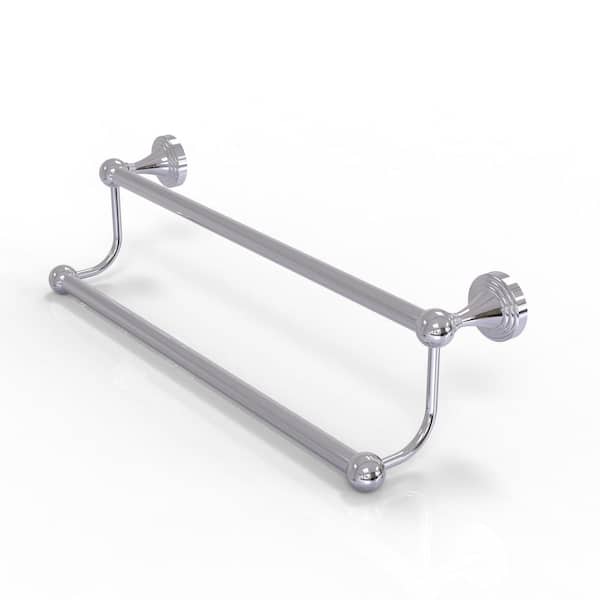 Allied Brass Sag Harbor Collection 24 in. Wall Mounted Double Towel Bar in Polished Chrome