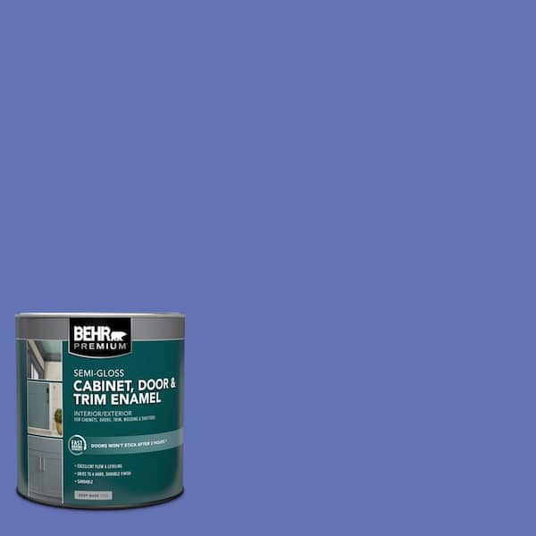 BEHR PREMIUM 1 qt. #P540-6 Wild Pansy Semi-Gloss Enamel Interior/Exterior Cabinet, Door & Trim Paint