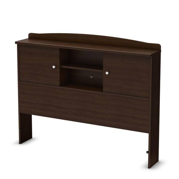 South Shore Clever Mocha Full Bookcase Headboard-DISCONTINUED
