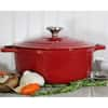 Chasseur French Enameled 7.25 qt. Oval Cast Iron Dutch Oven in Red with Lid  CI_3733_RD____CI_108 - The Home Depot