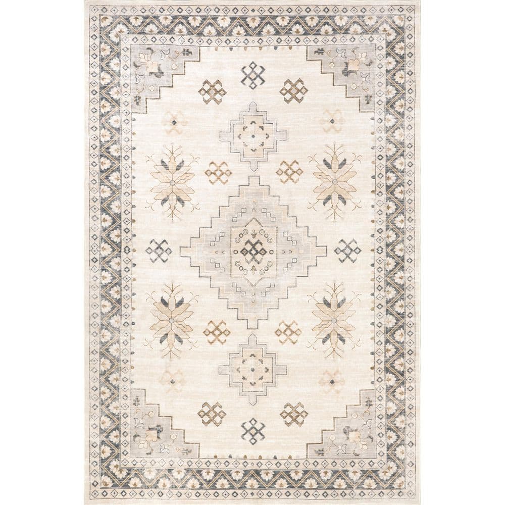 Clovebud Geometric Machine Washable Grey 3 ft. x 8 ft. Indoor/Outdoor Patio Runner Rug price history on PriceWatchPro