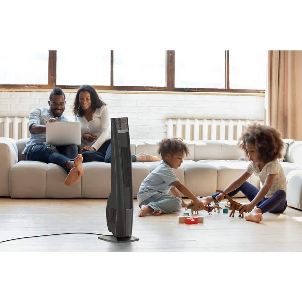 Lasko 32" Black Ceramic Electric Tower Heater with Remote