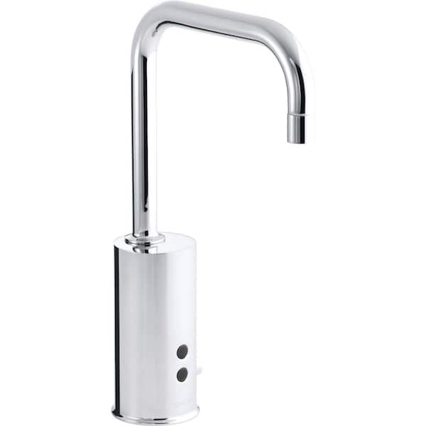 KOHLER Gooseneck Hybrid Energy Cell-Powered Commercial Touchless Single Hole Faucet in Polished Chrome
