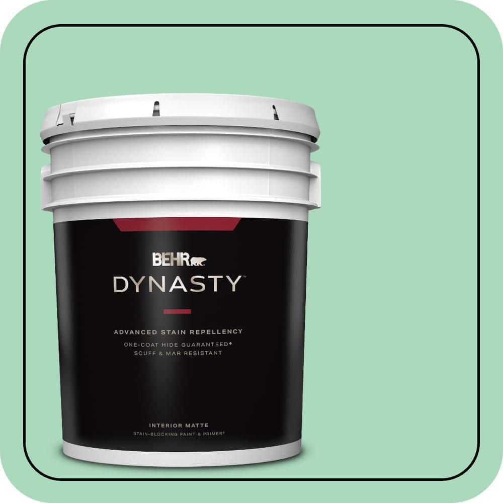 5 gal. #P410-3 Shanghai Jade Matte Interior Stain-Blocking Paint & Primer price history on PriceWatchPro