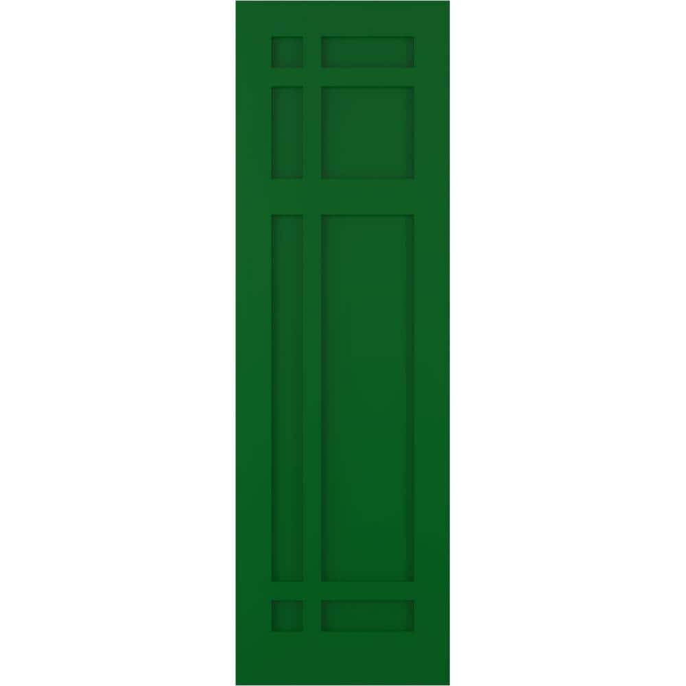 18 in. x 30 in. Flat Panel True Fit PVC San Juan Capistrano Mission Style Fixed Mount Shutters Pair in Viridian Green price history on PriceWatchPro