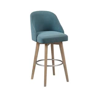 Walsh 30 in. Blue Wood Bar Stool