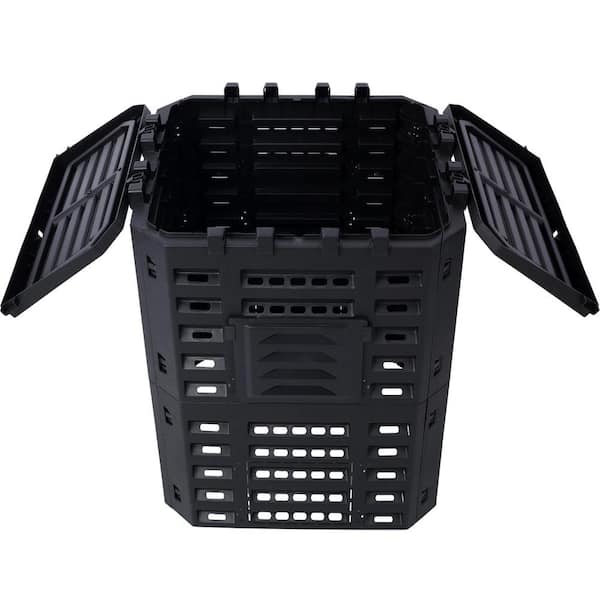 Runesay Garden Composter Bin 90 Gallons Large Compost Bin Create Fertile Soil Lightweight, Aerating Outdoor Compost Box Cover