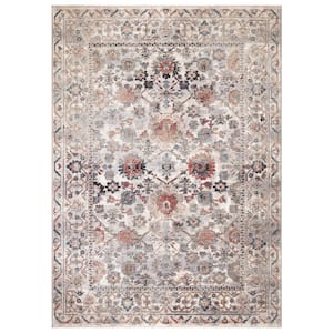 Pandora Collection Cassandra Ivory 5 ft. x 7 ft. Traditional Area Rug