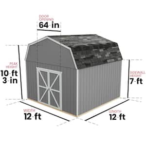 Do-it Yourself Hudson 12 ft. x 12 ft. Outdoor Wood Storage Shed with Smartside and Floor system Included (144 sq. ft.)