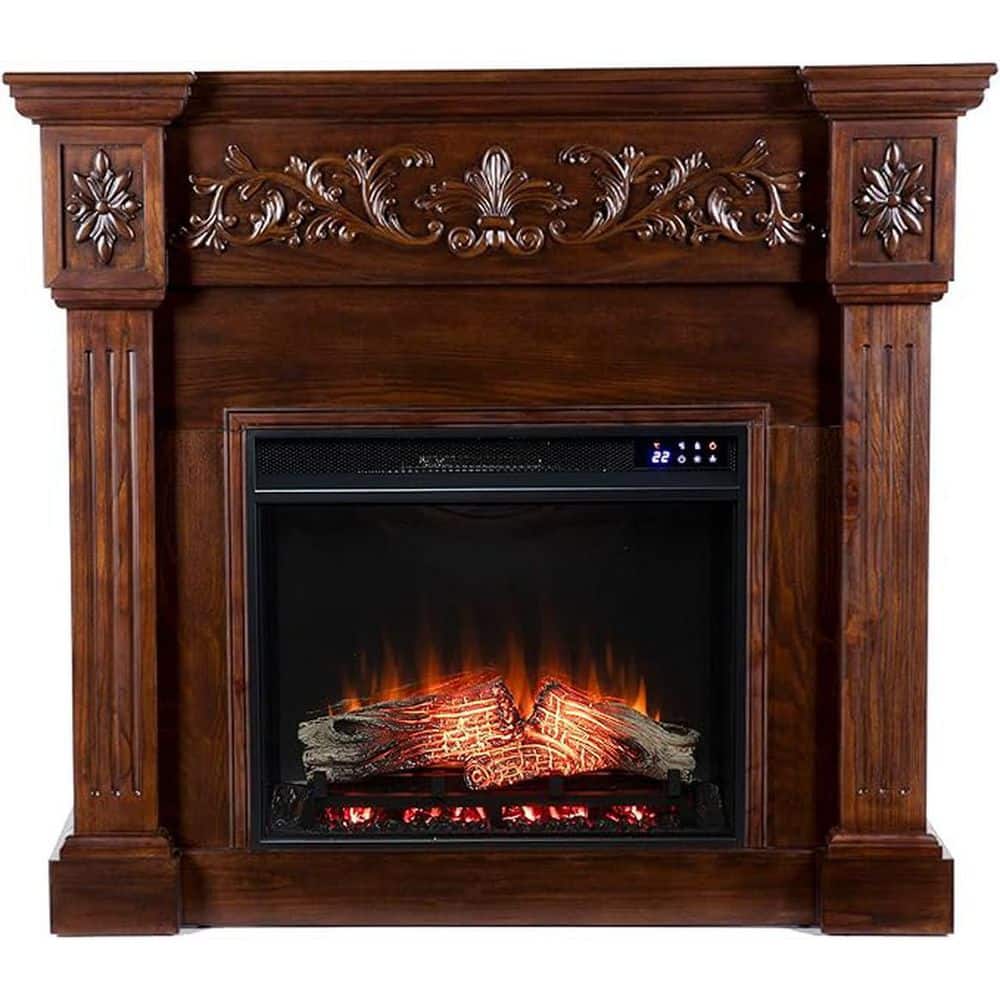 44 in. Freestanding Wooden Smart Electric Fireplace TV Stand in White perfect for effortless installation, price history on PriceWatchPro