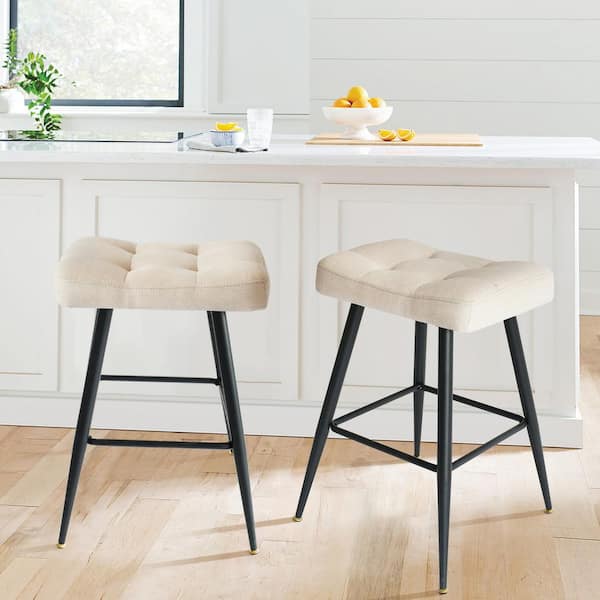 fabric stools for kitchen