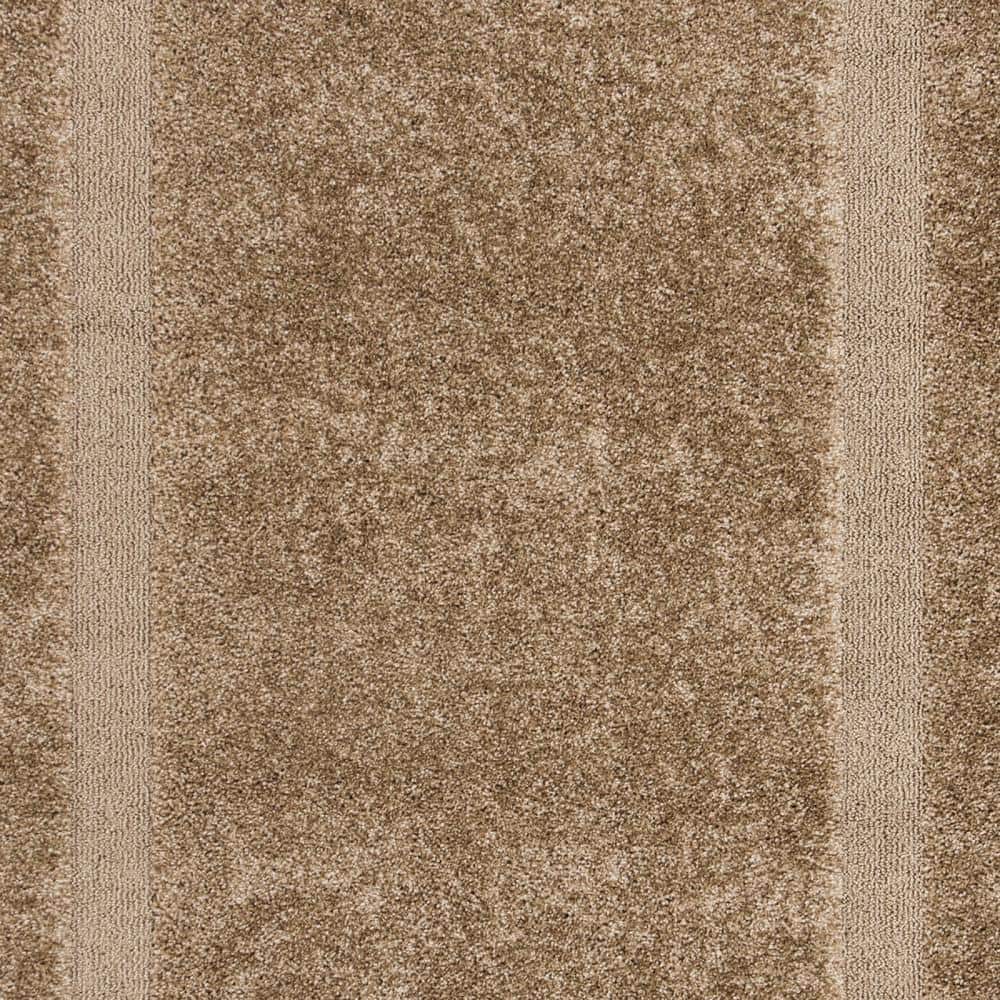 Beige Tufted Square Shag Rug with Non-slip Backing