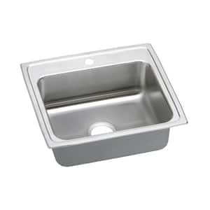 Celebrity Drop-In Stainless Steel 25 in. 4-Hole Single Bowl Kitchen Sink with 7 in. Bowl
