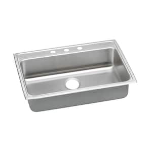 Lustertone 31 in. Drop-in Single Bowl 18-Gauge Stainless Steel Kitchen ADA Sink Only