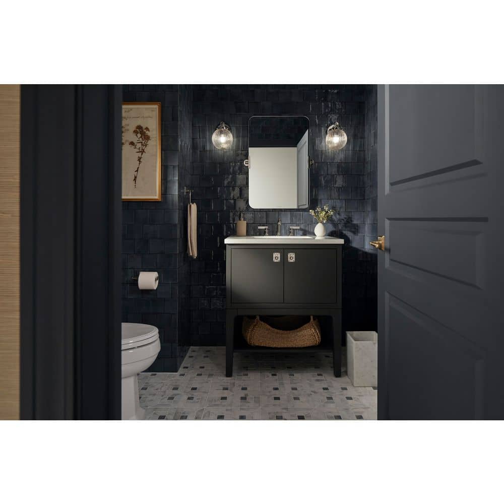 Matte Black Glass Globe Wall Sconce