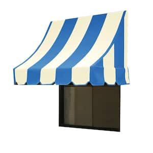 3.38 ft. Wide Nantucket Window/Entry Fixed Awning (31 in. H x 24 in. D) in Bright Blue/White