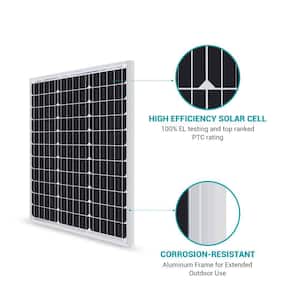50-Watt 12-Volt Monocrystalline Solar Panel for Compact Design