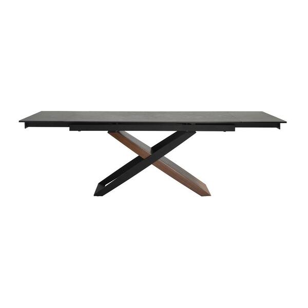 Adjustable glass dining discount table