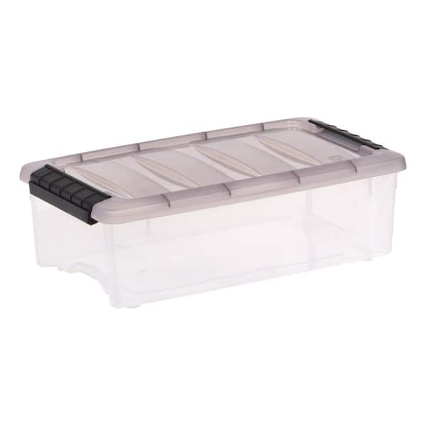 5 Qt./1.25 Gal. Plastic Storage Box with Latching Lid, Clear