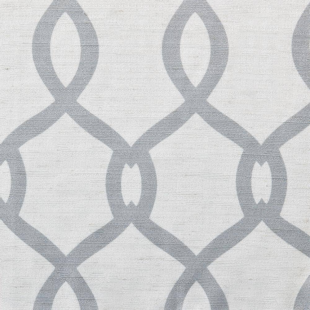 Dove Grey Light-Filtering Geometric Grommet Curtain Panels