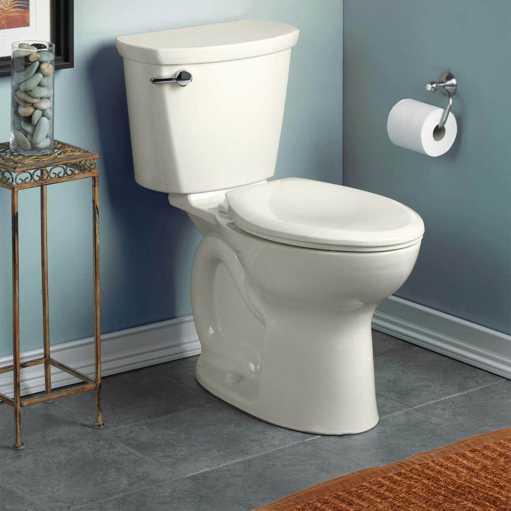 White Round Two-Piece High Efficiency Floor Mounted Toilet