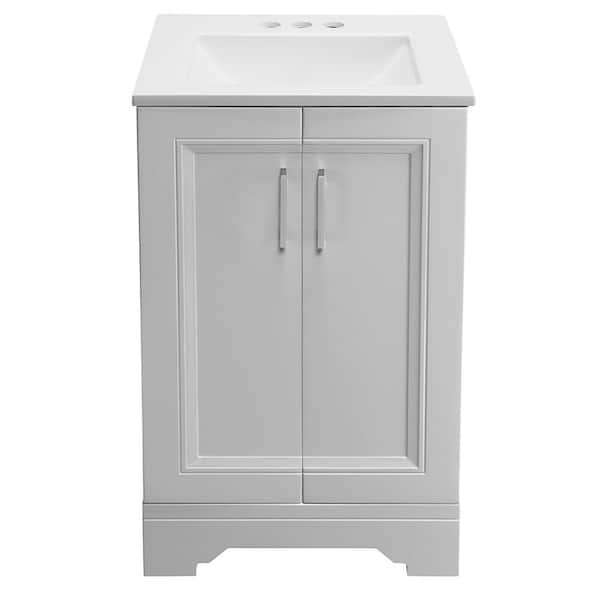 W Bath Vanity In Dove Gray, Homedepot Bathroom Cabinets With Sink