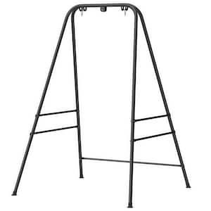 Metal Reinforced A-Frame Hammock Chair Stand, Stable Hanging Chairs Stand, Black (Only Chair Stand)