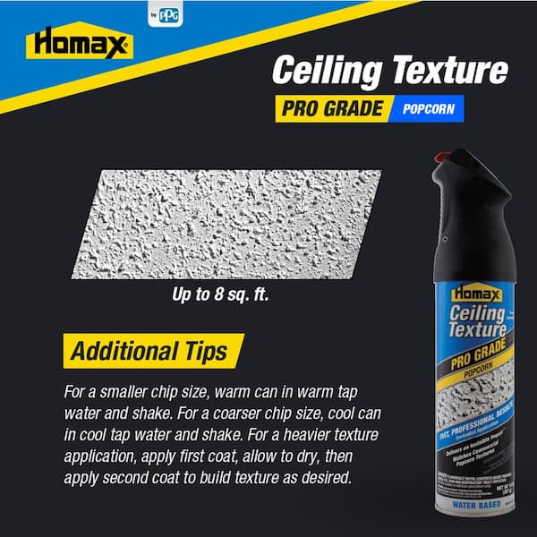 Homax 14 Oz Pro Grade Popcorn Ceiling, Popcorn Ceiling Spray Texture Home Depot