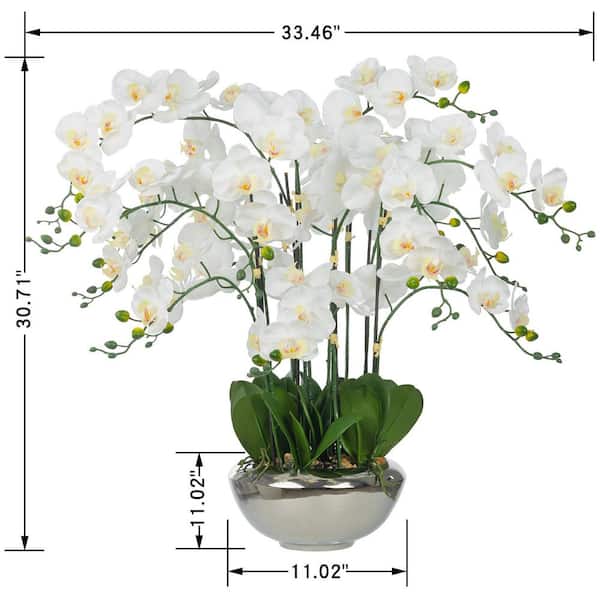 Vanity Art 30 .71 in. H Artificial Plastic Phalaenopsis Orchids