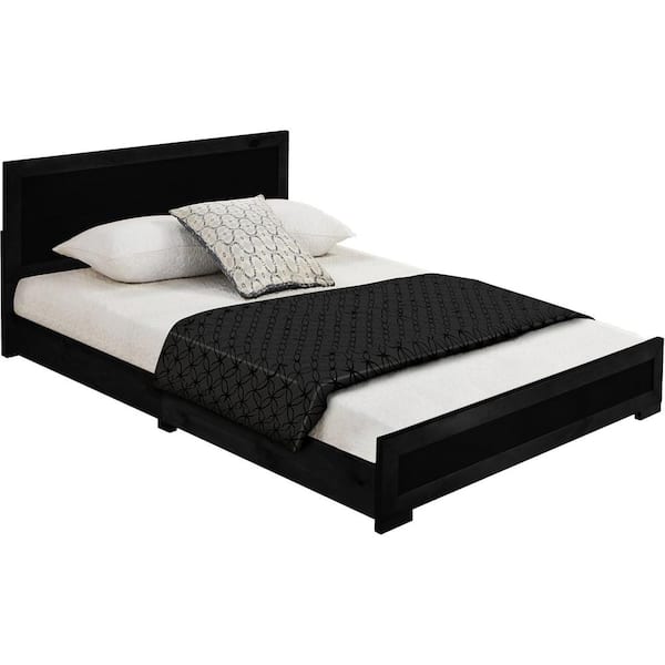 Camden Isle Trent 82.3 in. Black Queen Platform Bed