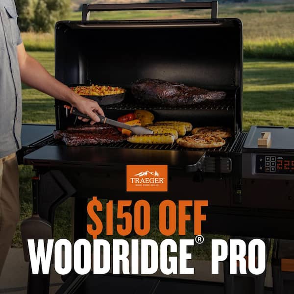 Woodridge Pro Wi-Fi Pellet Grill and Smoker in Black