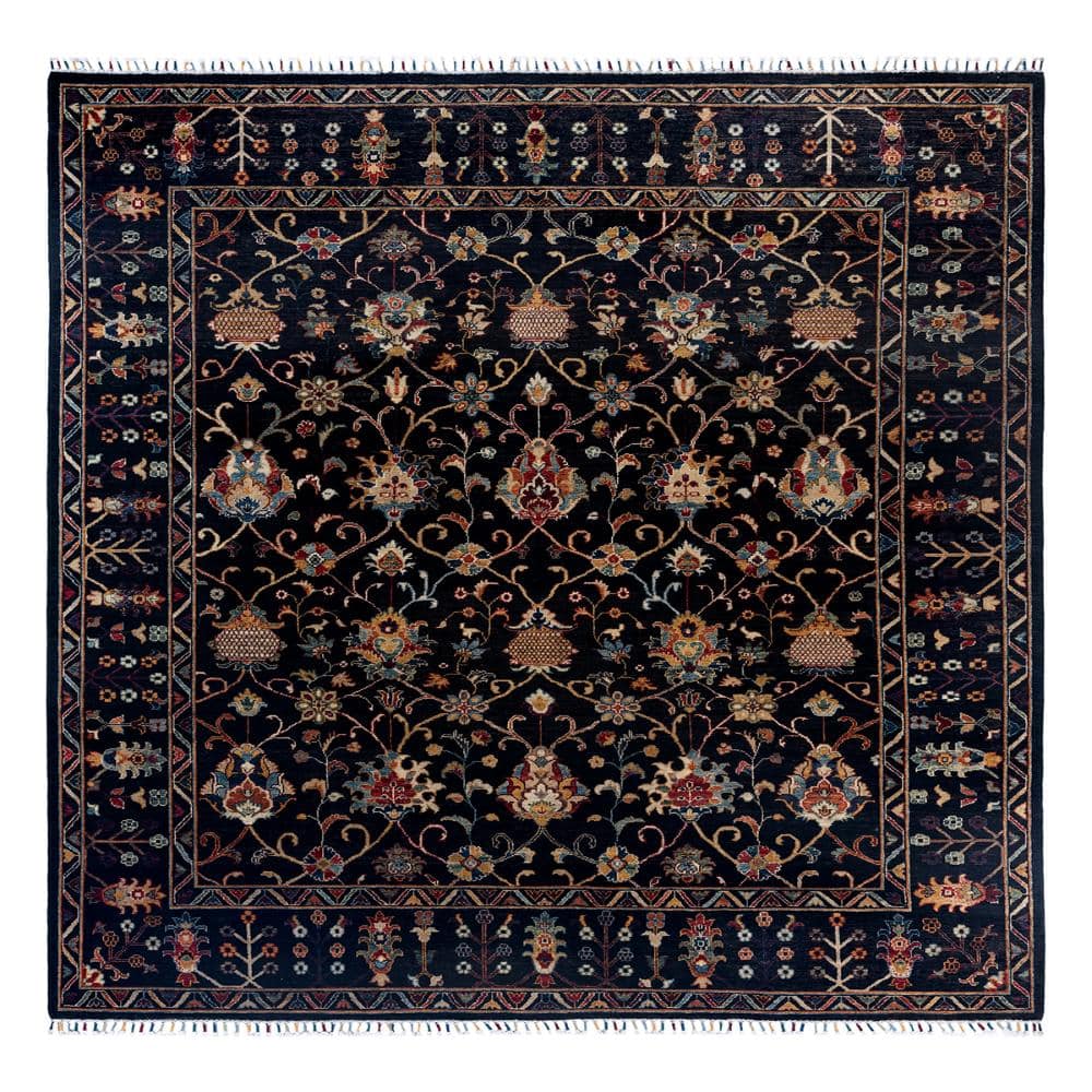 Tribal Black 8 X 10 Hand Knotted Wool Indoor Area Rug price history on PriceWatchPro