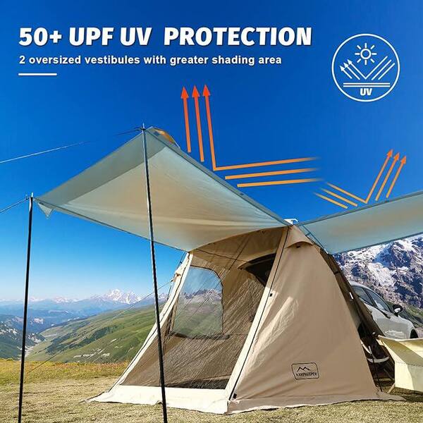 Unbranded - Khaki Vehicle SUV Car Tent, Tailgate Shade Awning Tent for Camping, Picnic, Travelling