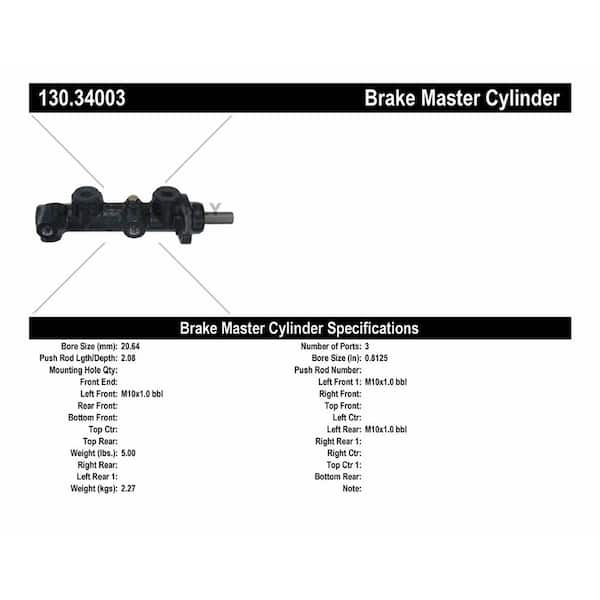 Centric Parts Brake Master Cylinder