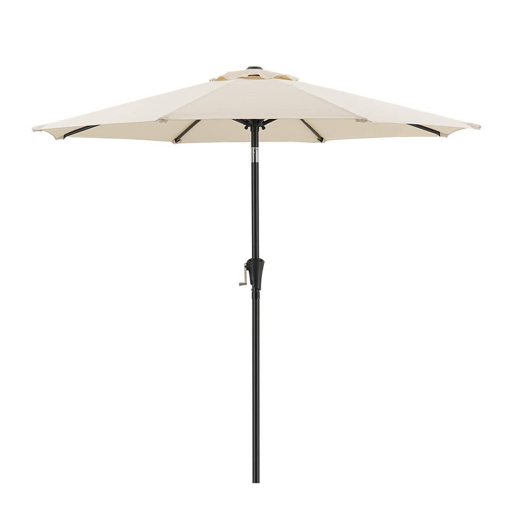 9 ft. Metal Market Beach Umbrella Outdoor Patio Umbrella in Beige price history on PriceWatchPro