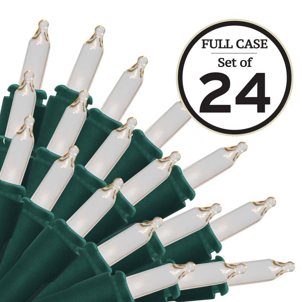 100-Light Clear with Green Wire String to String Mini Light Set (Set of 24) price history on PriceWatchPro