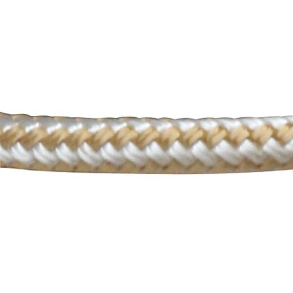 Sea-Dog Double Braided Nylon Anchor Line with Thimble - 3/8 in. x 100 ft., Gold/White