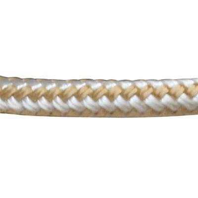 Double Braided Nylon Anchor Line with Thimble - 3/8 in. x 100 ft., Gold/White
