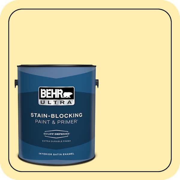 BEHR ULTRA 1 gal. #ICC-50 Joyous Extra Durable Satin Enamel Interior Paint & Primer